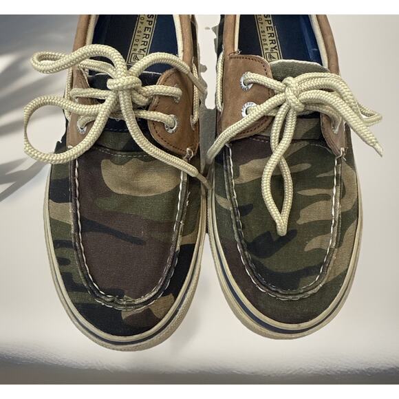 Rare Sperry Top Sider Camo 2 Eye Boat Shoe Mens Size 8 Camouflage Slides main image 10